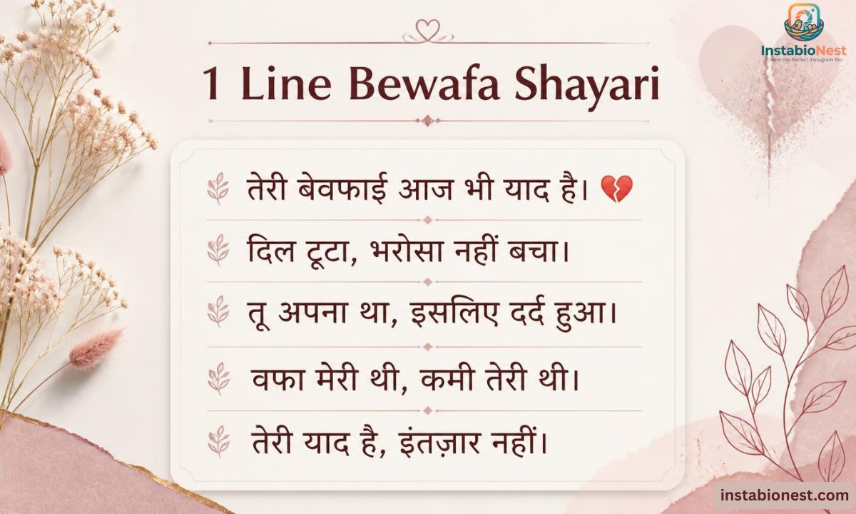 Bewafa Shayari