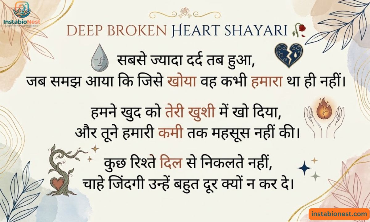 Broken Heart Shayari
