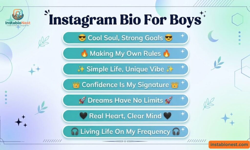 Instagram Bio For Boys