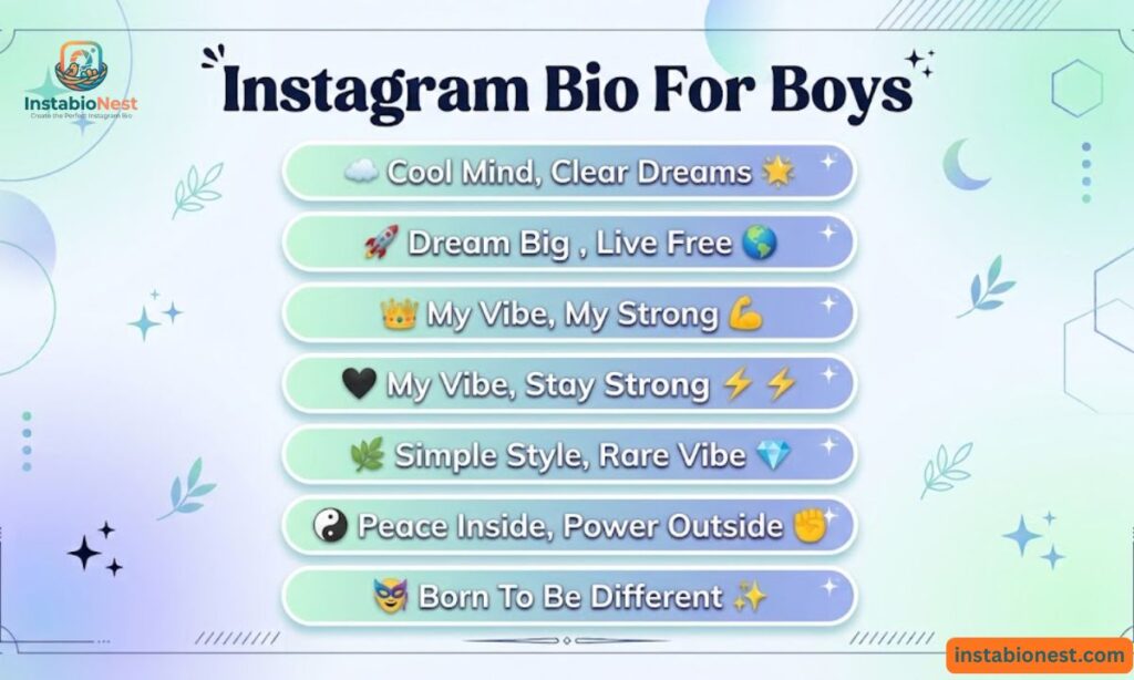 Instagram Bio For Boys