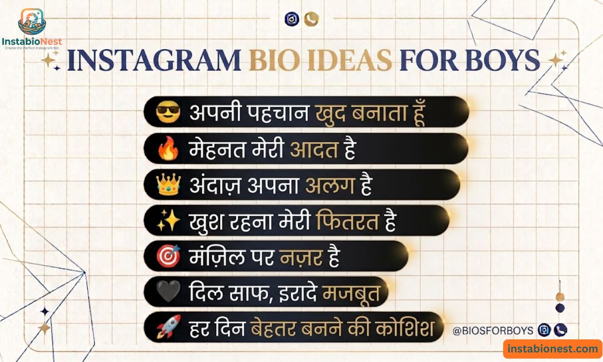 Instagram Bio For Boys