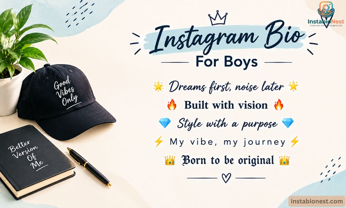 Instagram Bio For Boys Stylish Font