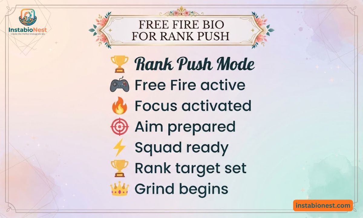 Free Fire Bio For Instagram
