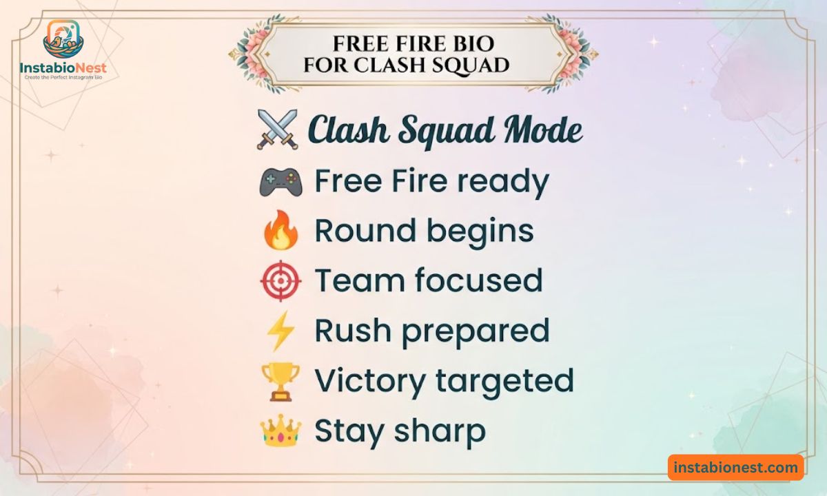 Free Fire Bio For Instagram