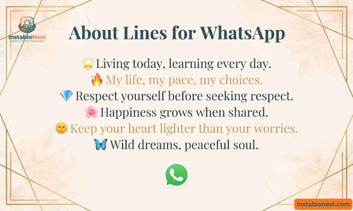 WhatsApp About Lines