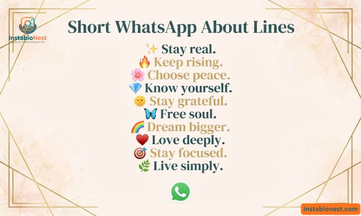 WhatsApp About Lines