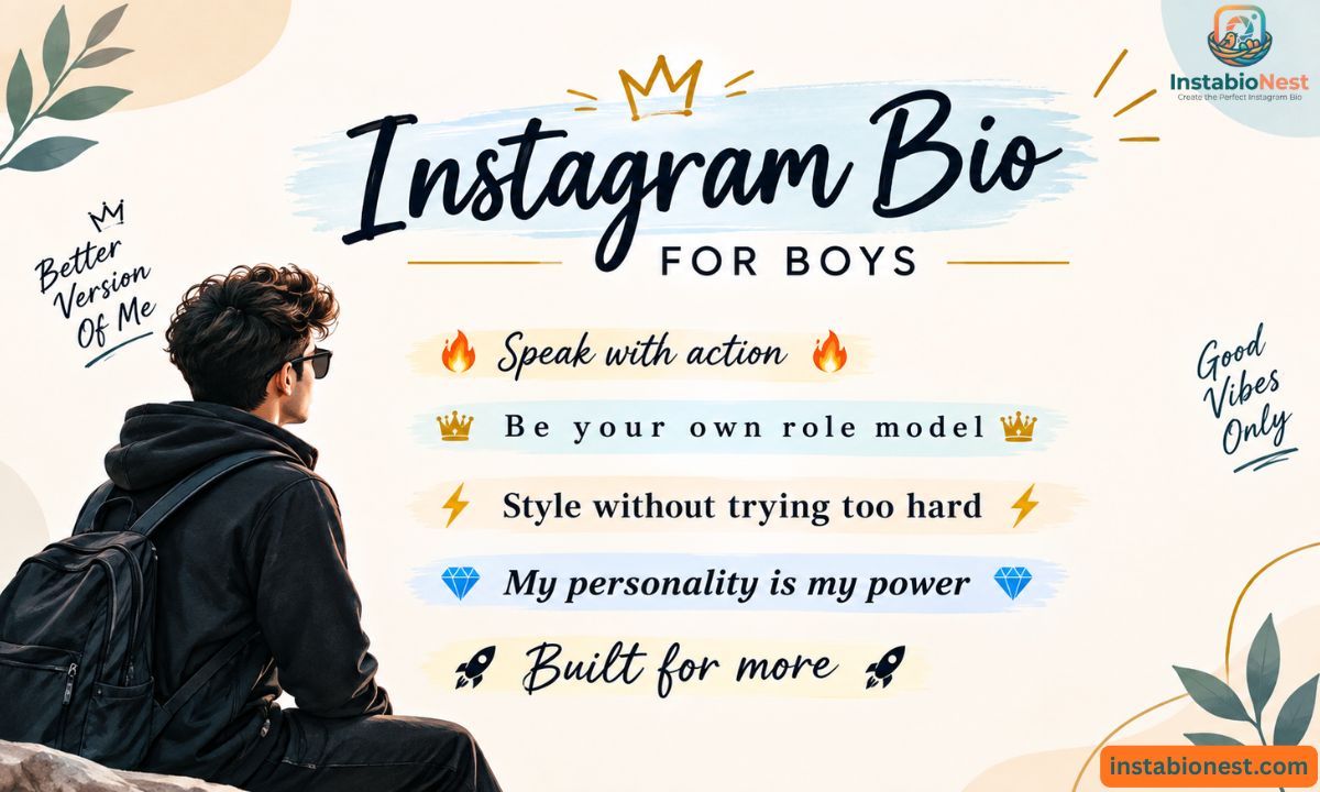 Instagram Bio For Boys Stylish Font