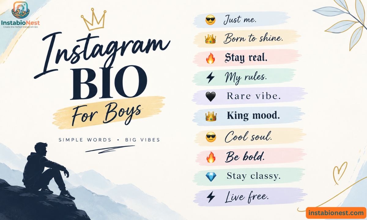 Instagram Bio For Boys Stylish Font