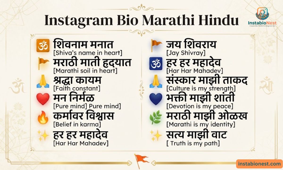 Instagram Bio In Marathi
